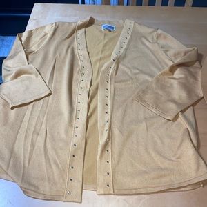 Mustard Color Embellished Cardigan